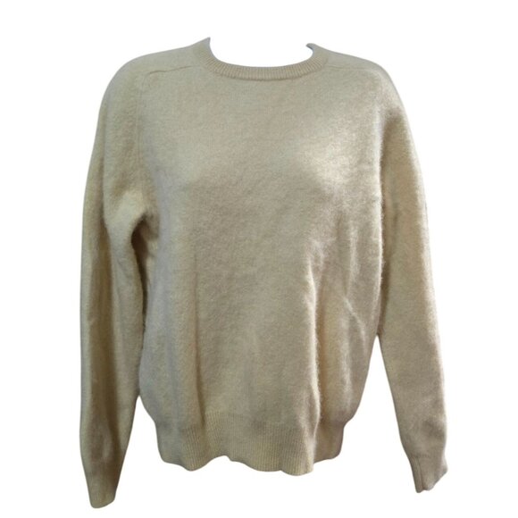 Grant Thomas Womens Two-Ply 100% Cashmere Sweater Beige Long Sleeve Pullover Siz - Picture 1 of 8